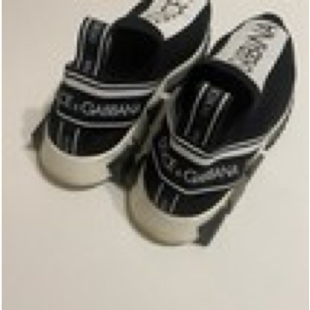 Dolce & Gabbana Sorrento Melt Black White Sneakers Size 5 US / EU 35-35.5